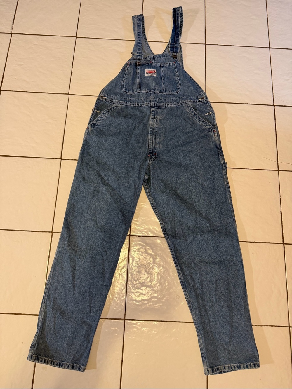Ikeda Made in Canada light denim wash overalls